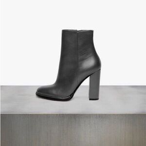 Black Leather Ankle Boots
